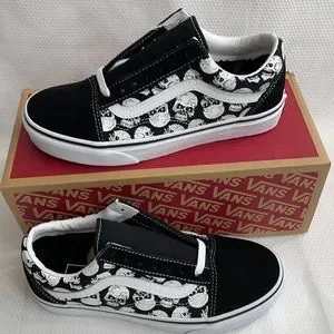 Vans Old Skool (Tm Glow Skulls) black and white glow in the dark